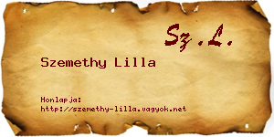 Szemethy Lilla névjegykártya