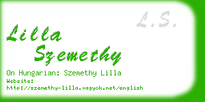 lilla szemethy business card